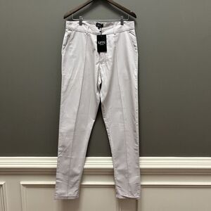 Boohooman Boohoo Man Men's Tall Slim Leg Cropped Trousers Pants‎ Large Beige 34